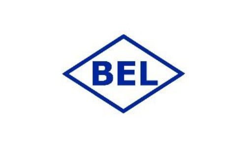 A logo featuring the letters "BEL" in bold blue font centered within a blue diamond outline. The background is white.