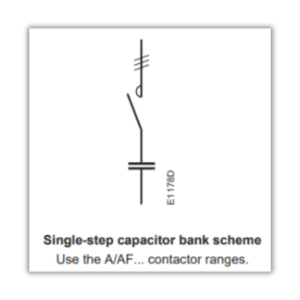 an image of a single step capacitor bank scheme 