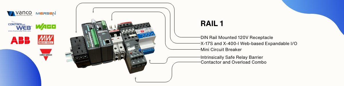 an image banner of rail 1 which has various electrical device components