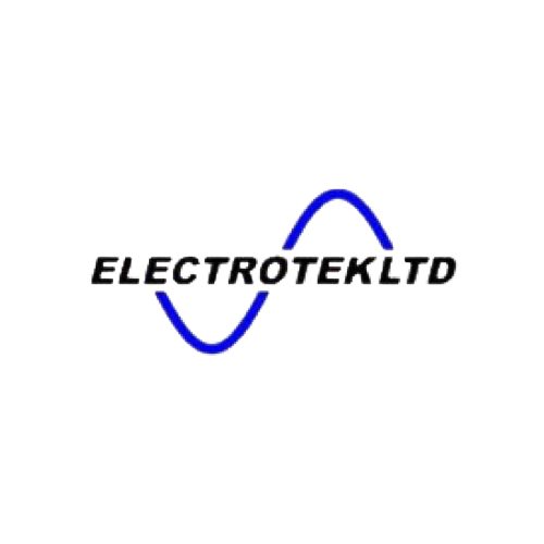 an image of electrotek's logo in a white background