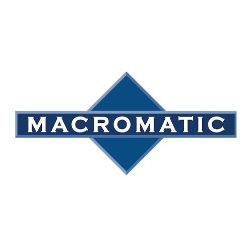 an image of macromatic's logo in a white background