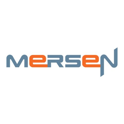 an image of mersen's logo in a white background