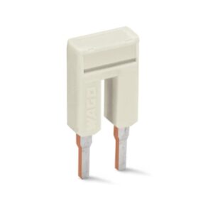 2002-402-WAGO | Push-in type jumper bar; insulated; 2-way; Nominal current 25 A; light gray