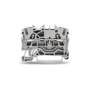 2002-1201-WAGO | 2-conductor through terminal block; 2.5 mm²; suitable for Ex e II applications; side and center marking; for DIN-rail 35 x 15 and 35 x 7.5; Push-in CAGE CLAMP®; 2,50 mm²; gray