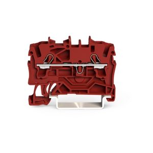 2002-1203 | 2-conductor through terminal block; 2.5 mm²; suitable for Ex e II applications; side and center marking; for DIN-rail 35 x 15 and 35 x 7.5; Push-in CAGE CLAMP®; 2,50 mm²; red