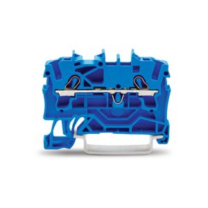 2002-1204 | 2-conductor through terminal block; 2.5 mm²; for Ex e II and Ex i applications; side and center marking; for DIN-rail 35 x 15 and 35 x 7.5; Push-in CAGE CLAMP®; 2,50 mm²; blue