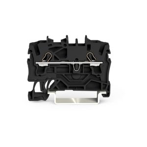 2002-1205 | 2-conductor through terminal block; 2.5 mm²; suitable for Ex e II applications; side and center marking; for DIN-rail 35 x 15 and 35 x 7.5; Push-in CAGE CLAMP®; 2,50 mm²; black