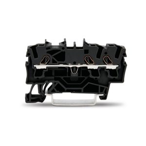 2002-1305 | 3-conductor through terminal block; 2.5 mm²; suitable for Ex e II applications; side and center marking; for DIN-rail 35 x 15 and 35 x 7.5; Push-in CAGE CLAMP®; 2,50 mm²; black