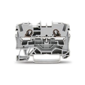 2004-1201-WAGO | 2-conductor through terminal block; 4 mm²; suitable for Ex e II applications; side and center marking; for DIN-rail 35 x 15 and 35 x 7.5; Push-in CAGE CLAMP®; 4,00 mm²; gray