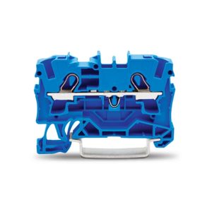 2004-1204 | 2-conductor through terminal block; 4 mm²; for Ex e II and Ex i applications; side and center marking; for DIN-rail 35 x 15 and 35 x 7.5; Push-in CAGE CLAMP®; 4,00 mm²; blue