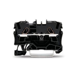 2004-1205 | 2-conductor through terminal block; 4 mm²; suitable for Ex e II applications; side and center marking; for DIN-rail 35 x 15 and 35 x 7.5; Push-in CAGE CLAMP®; 4,00 mm²; black