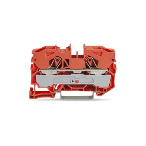 2010-1202 | 2-conductor through terminal block; 10 mm²; suitable for Ex e II applications; side and center marking; for DIN-rail 35 x 15 and 35 x 7.5; Push-in CAGE CLAMP®; 10,00 mm²; orange