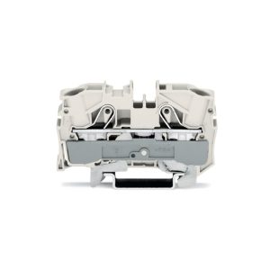 2010-1208 | 2-conductor shield terminal block; 10 mm²; suitable for Ex e II applications; side and center marking; for DIN-rail 35 x 15 and 35 x 7.5; Push-in CAGE CLAMP®; 10,00 mm²; white