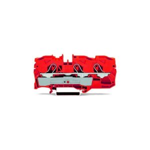 2010-1303 | 3-conductor through terminal block; 10 mm²; suitable for Ex e II applications; side and center marking; for DIN-rail 35 x 15 and 35 x 7.5; Push-in CAGE CLAMP®; 10,00 mm²; red