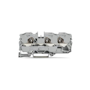 2010-1305 | 3-conductor through terminal block; 10 mm²; suitable for Ex e II applications; side and center marking; for DIN-rail 35 x 15 and 35 x 7.5; Push-in CAGE CLAMP®; 10,00 mm²; black