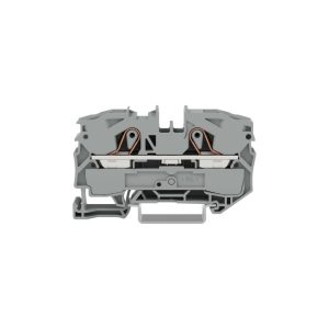 2016-1201-WAGO | 2-conductor through terminal block; 16 mm²; suitable for Ex e II applications; side and center marking; for DIN-rail 35 x 15 and 35 x 7.5; Push-in CAGE CLAMP®; 16,00 mm²; gray