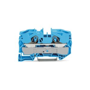 2016-1204 | 2-conductor through terminal block; 16 mm²; for Ex e II and Ex i applications; side and center marking; for DIN-rail 35 x 15 and 35 x 7.5; Push-in CAGE CLAMP®; 16,00 mm²; blue