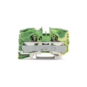 2016-1207-WAGO | 2-conductor ground terminal block; 16 mm²; suitable for Ex e II applications; side and center marking; for DIN-rail 35 x 15 and 35 x 7.5; Push-in CAGE CLAMP®; 16,00 mm²; green-yellow