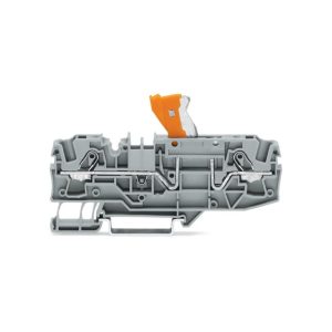 2006-1671  - WAGO | Disconnect terminal block; rail mount; with test option; 2-conductor; 7.5 mm; gray