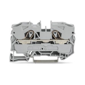 2010-1209  - WAGO | 2-conductor through terminal block; 10 mm²; suitable for Ex e II applications; side and center marking; for DIN-rail 35 x 15 and 35 x 7.5; Push-in CAGE CLAMP®; 10,00 mm²; light gray