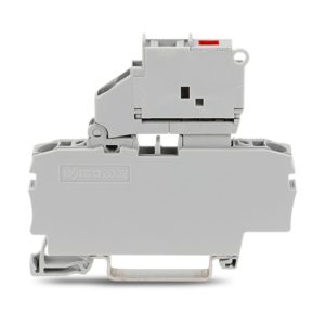 2002-1611/1000-867 - WAGO | TOPJOB®S fuse disconnect terminal block; with pivoting fuse holder for 5 x 20 mm fuse; with blown fuse LED indication for 120 V; rail mount; 2-conductor; 6.2 mm wide; gray