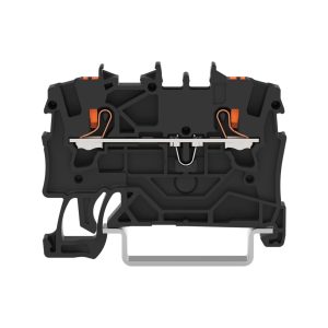 2201-1205 - WAGO | 2-conductor through terminal block; with push-button; 1.5 mm²; with test port; suitable for Ex e II applications; side and center marking; for DIN-rail 35 x 15 and 35 x 7.5; Push-in CAGE CLAMP®; 1,50 mm²; black