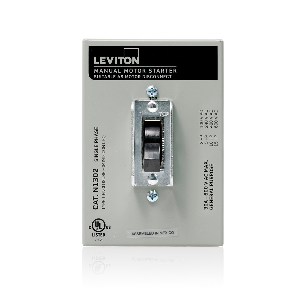 N1303-DS - Leviton | Double-Pole AC Manual Motor Controller