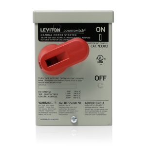 N3303-DS - Leviton | Three-Pole AC Manual Motor Controller