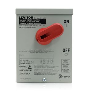 N3603 - Leviton | 60 Amp, 600 Volt, 3-Pole, Non-Fused Manual Motor Controller
