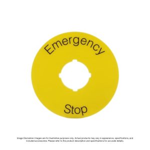 1SFA616915R1005 - ABB | E-STOP LEGEND PLATE, EMERGENCY STOP