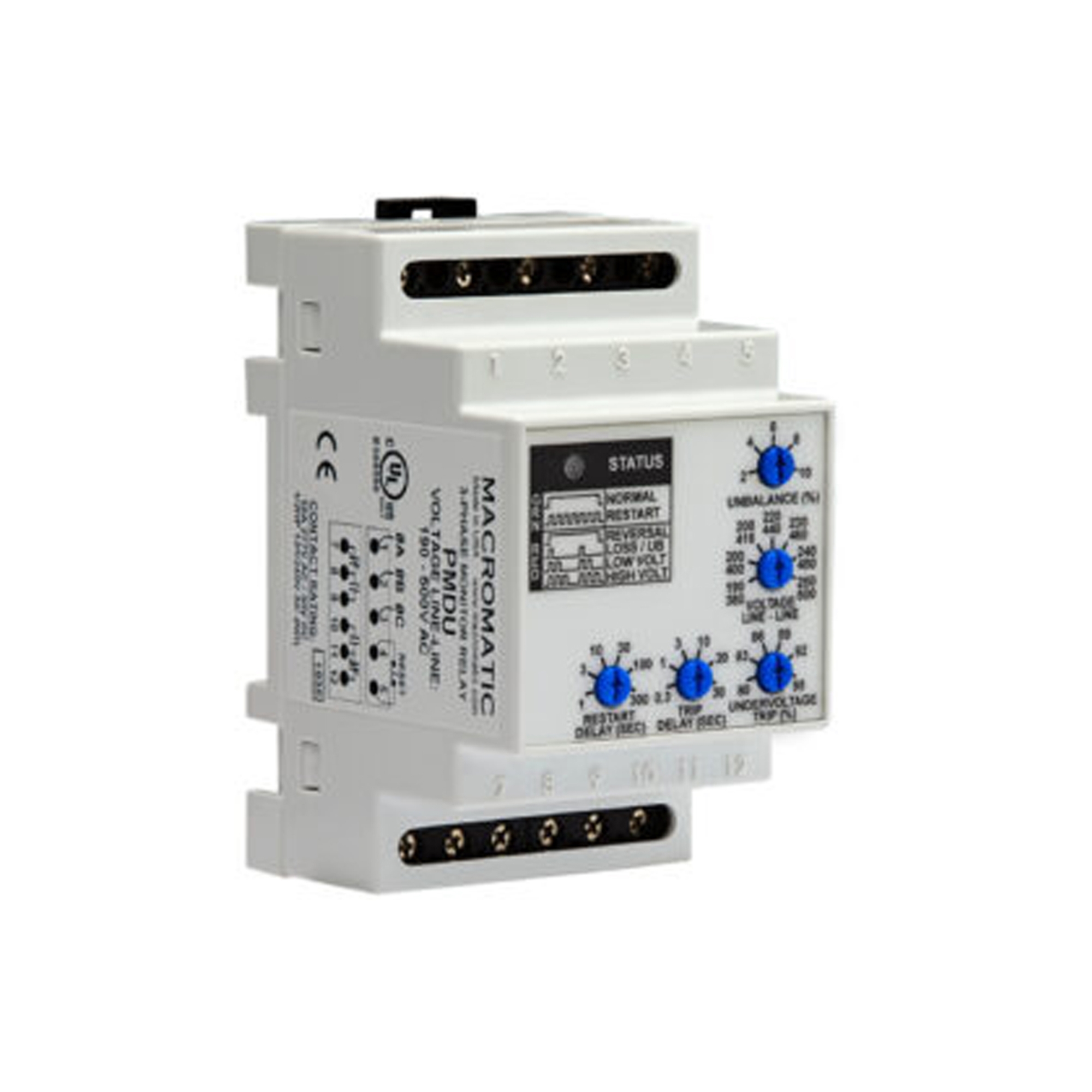 PMD575 - Macromatic | 3-phase monitor relay, 575 VAC, DIN Rail